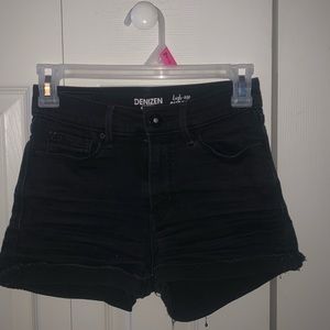 Black jeans shorts